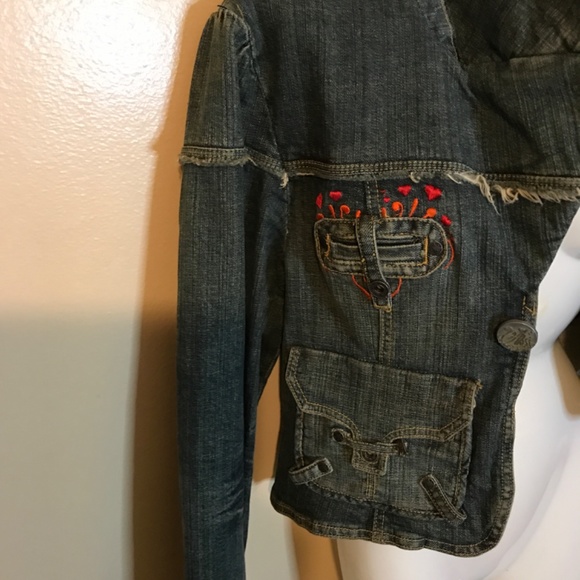 Womens Academics Designer Blue Jean Jacket ( Vintage) Sz XL/TG - Picture 6 of 8